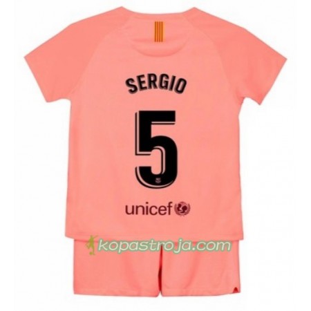 Billiga Fotbollströjor FC Barcelona Sergio 5 Barn Tredje tröja 2018/19 Kortärmad